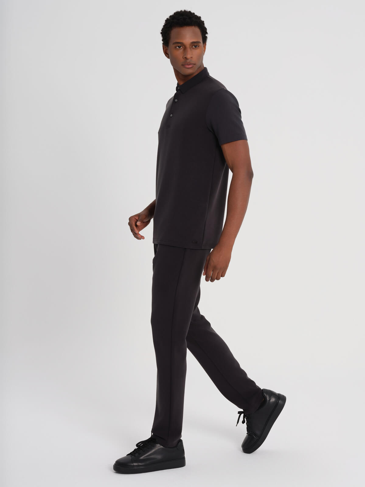 Anthracite Bamboo Polo Short Sleeve