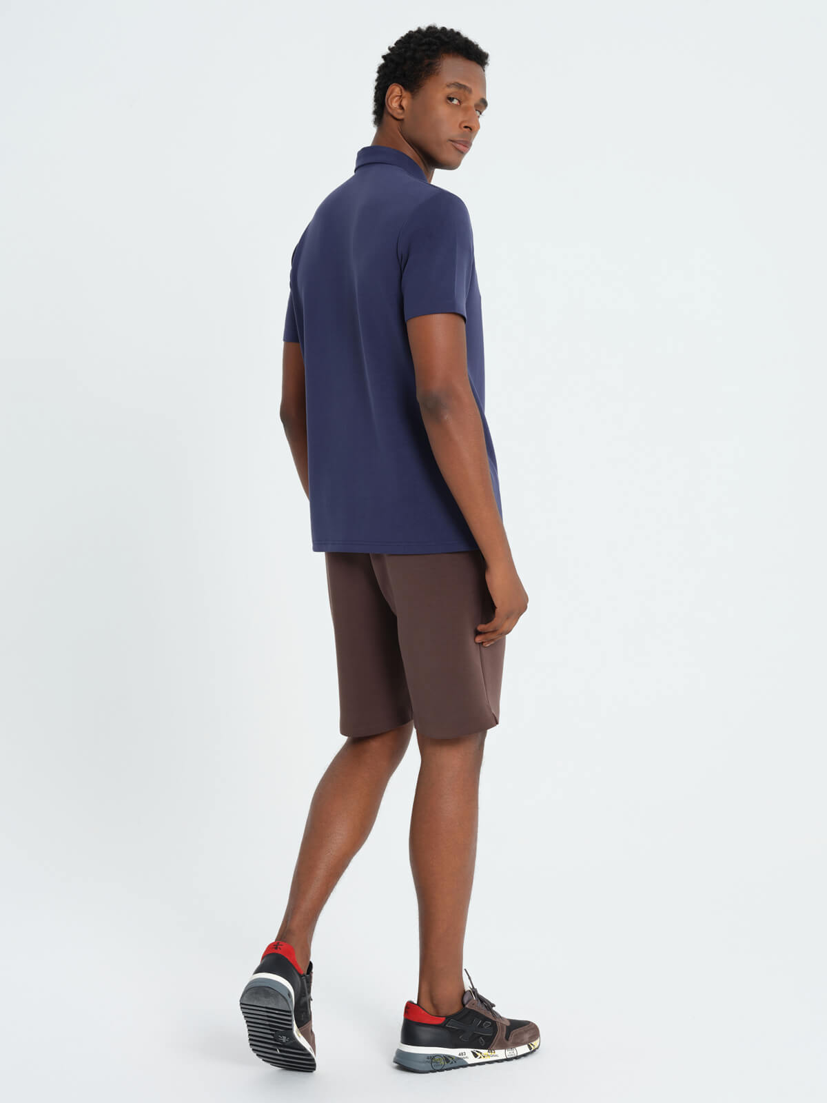 Navy Bari Polo Short Sleeve