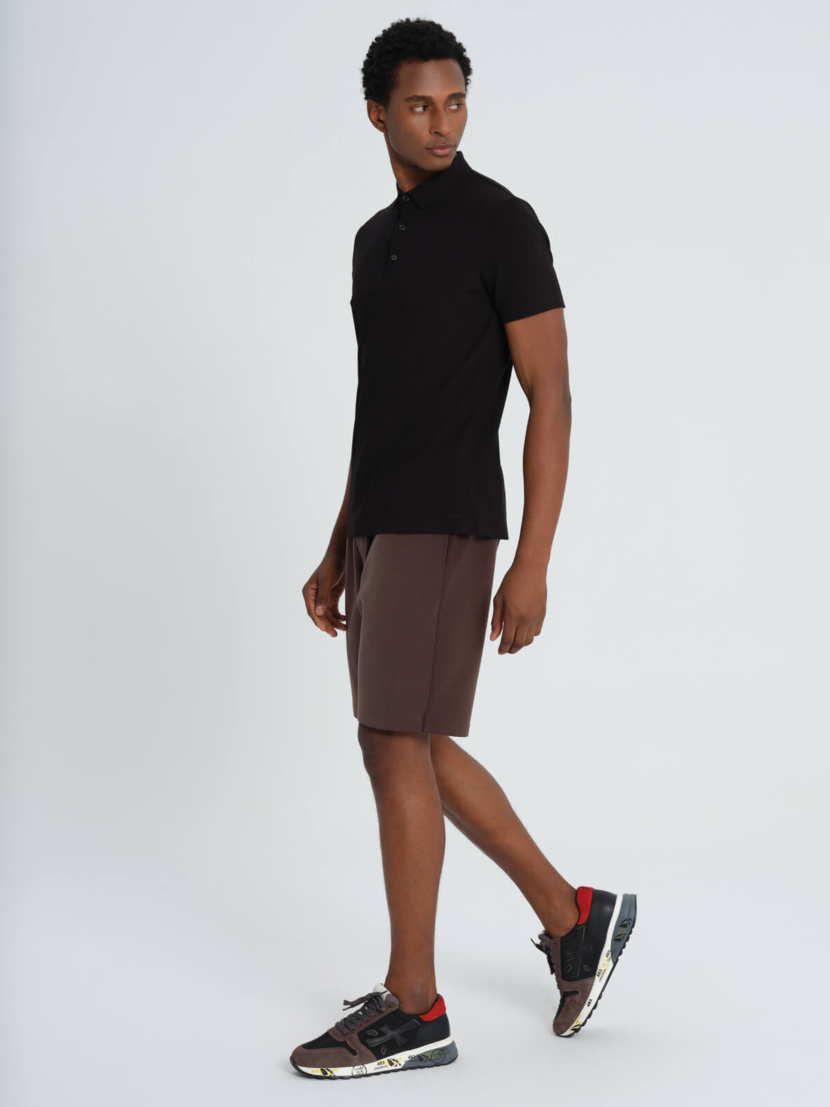 Black Bari Polo Short Sleeve