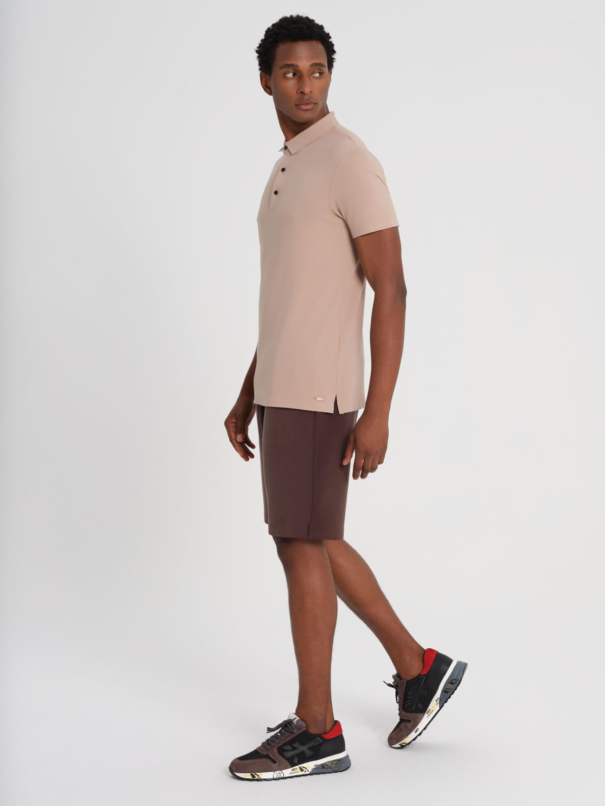 Taupe Bari Polo Short Sleeve