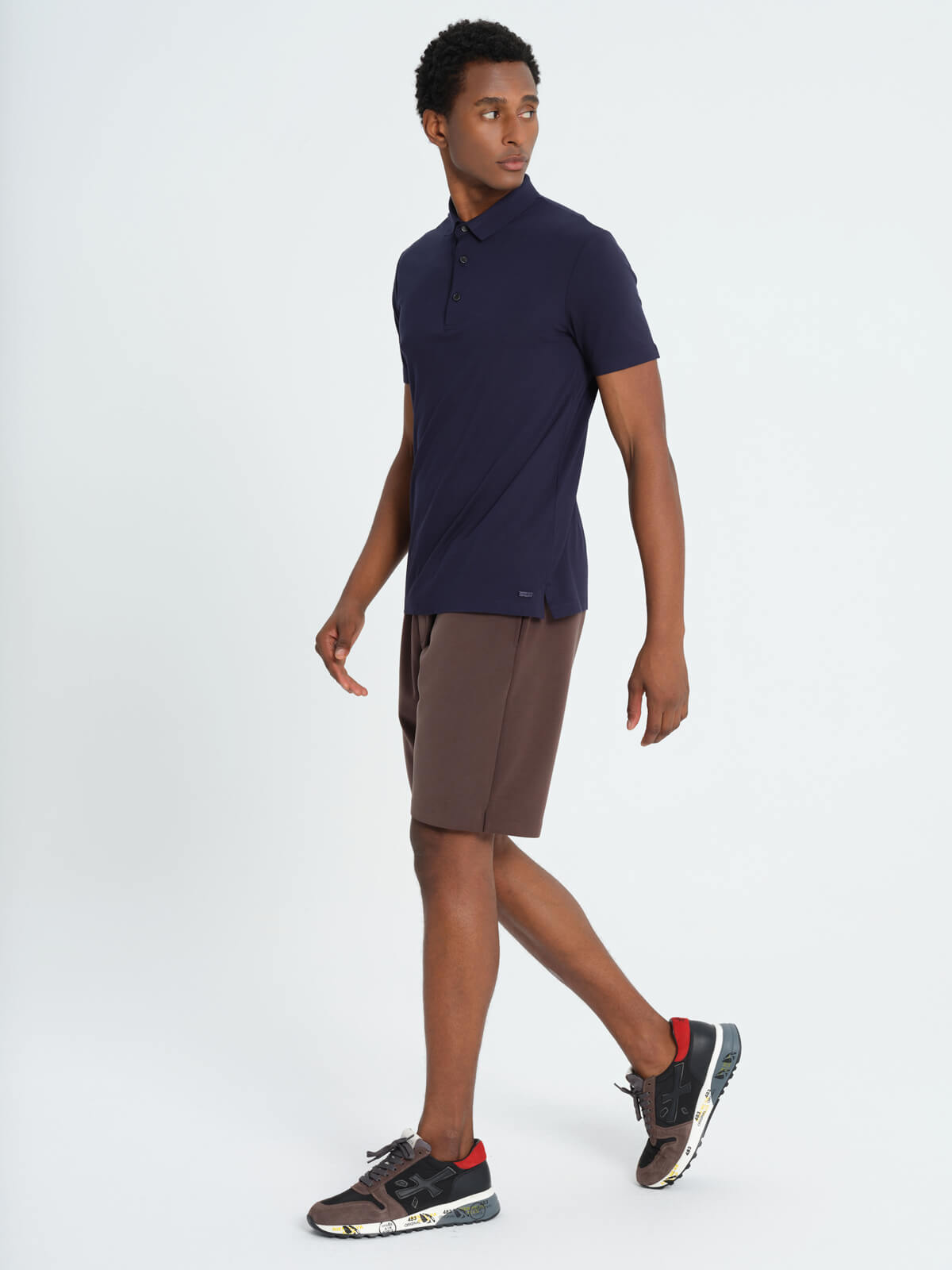 Navy Bamboo Polo Short Sleeve