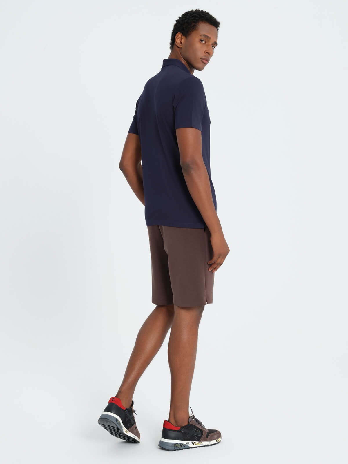 Navy Bamboo Polo Short Sleeve