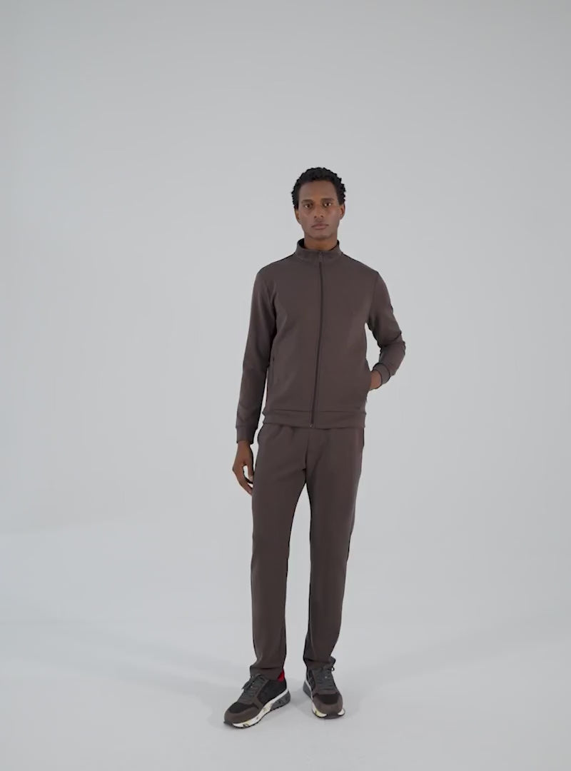 Brown Bamboo Jogging Jacket