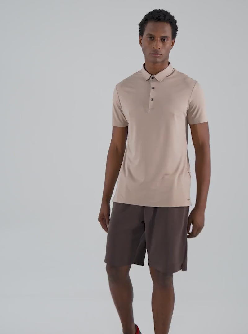 Taupe Bari Polo Short Sleeve